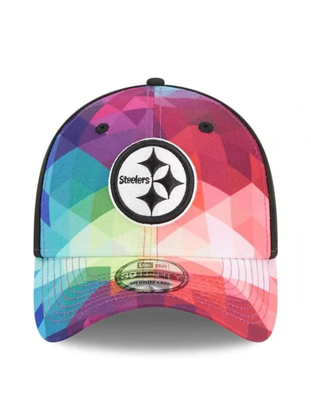 New Era 39Thirty NFL Pittsburgh Steelers Crucial Catch Flex Fit Hat Cap Size M/L